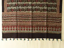 Ajrakh Mulberry Silk Dupatta | Natural dyed - C