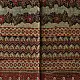 mulberry silk ajrakh dupatta horizontal floral stripe block print minaret teardrop border madder red indigo hand block printed natural dyed silk dupatta