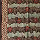 mulberry silk ajrakh dupatta horizontal floral stripe block print minaret teardrop border madder red indigo hand block printed natural dyed silk dupatta