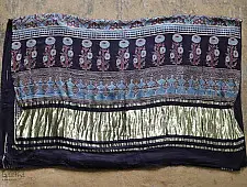 Kaveri . कावेरी - Gajji Silk Ajrakh Saree with Zari Pallu - 2