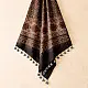 Handcrafted Ajrakh block print pure cotton dupatta in madder tones