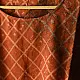 madder red charcoal black ajrakh cotton top diagonal geometric grid block print hand block printed boxy fit artisanal blouse women sustainable fashion natural dyed