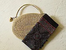 Amoha . अमोहा | Ajrakh Block Printed Cotton Stole ~ A