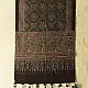 indigo blue madder red ajrakh cotton stole hand block printed floral mandala jaal body ornate petal motif border traditional mihrab arched detail artisanal scarf sustainable fashion natural dyed with tassels