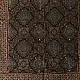 indigo blue madder red ajrakh cotton stole hand block printed floral mandala jaal body ornate petal motif border traditional mihrab arched detail artisanal scarf sustainable fashion natural dyed with tassels