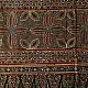 indigo blue madder red ajrakh cotton stole hand block printed floral mandala jaal body ornate petal motif border traditional mihrab arched detail artisanal scarf sustainable fashion natural dyed with tassels
