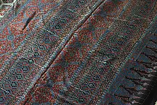 Shruti | Ajrakh Block Printed Modal Silk Saree