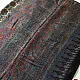 deep indigo blue madder red ajrakh saree hand block printed hexagonal honeycomb beehive jaal ornate floral pallu traditional ethnic wear sustainable fashion natural dyed with tassels
