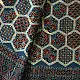 deep indigo blue madder red ajrakh saree hand block printed hexagonal honeycomb beehive jaal ornate floral pallu traditional ethnic wear sustainable fashion natural dyed with tassels