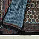 deep indigo blue madder red ajrakh saree hand block printed hexagonal honeycomb beehive jaal ornate floral pallu traditional ethnic wear sustainable fashion natural dyed with tassels