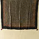 indigo red ajrakh silk square scarf intricate geometric pattern black border hand block printed natural dyed scarf