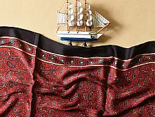 Anagi | Natural Dyed Ajrakh - Modal Silk Red Stole