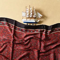 Anagi | Natural Dyed Ajrakh - Modal Silk Red Stole