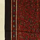 madder red indigo blue ajrakh modal silk dupatta hand block printed paisley kalka jaal body ornate circular bundi medallion pallu traditional mihrab arched detail wedding festive wear sustainable luxury natural dyed with tassels
