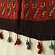 madder red indigo blue ajrakh modal silk dupatta hand block printed paisley kalka jaal body ornate circular bundi medallion pallu traditional mihrab arched detail wedding festive wear sustainable luxury natural dyed with tassels