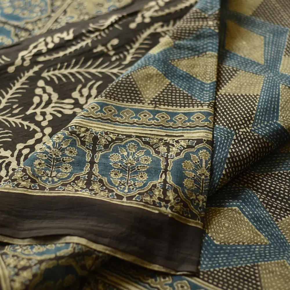 Online Ajrakh Mul Soft Cotton Saree