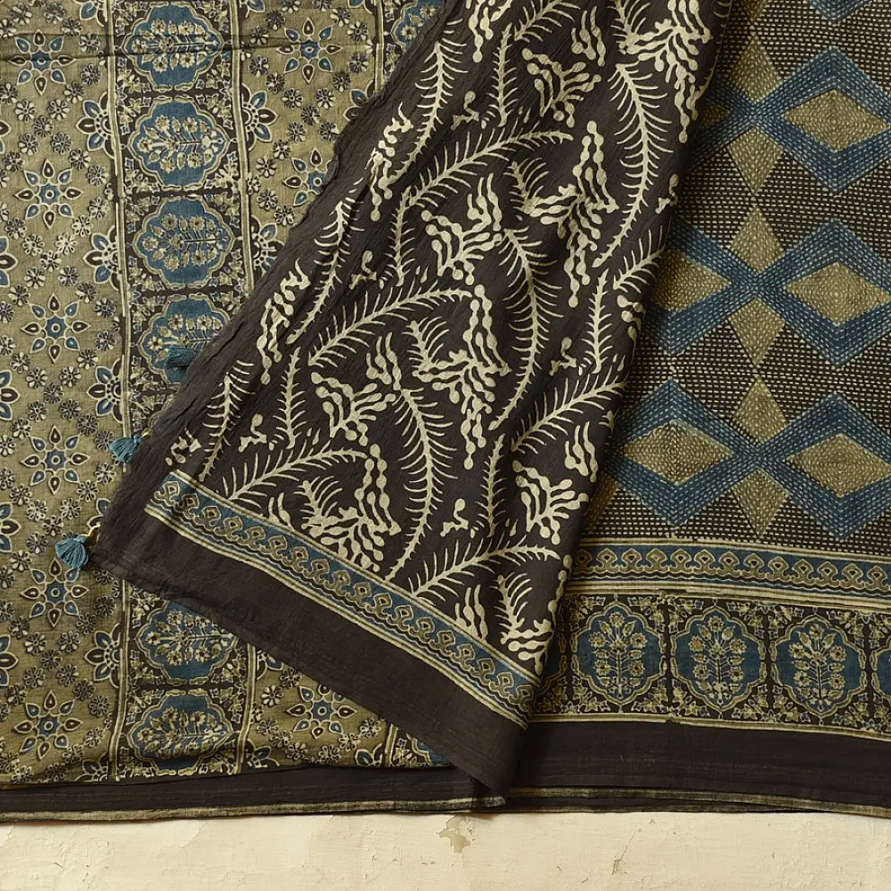 Online Ajrakh Mul Soft Cotton Saree