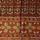 mulberry silk ajrakh dupatta terracotta red indigo geometric floral medallion block print large four-petaled flower band hand block printed natural dyed silk dupatta