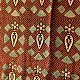 mulberry silk ajrakh dupatta terracotta red indigo geometric floral medallion block print large four-petaled flower band hand block printed natural dyed silk dupatta