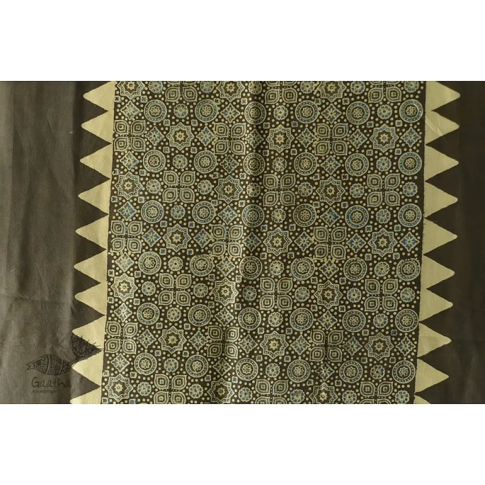 buy Ajrakh Mulberry Silk Dupatta