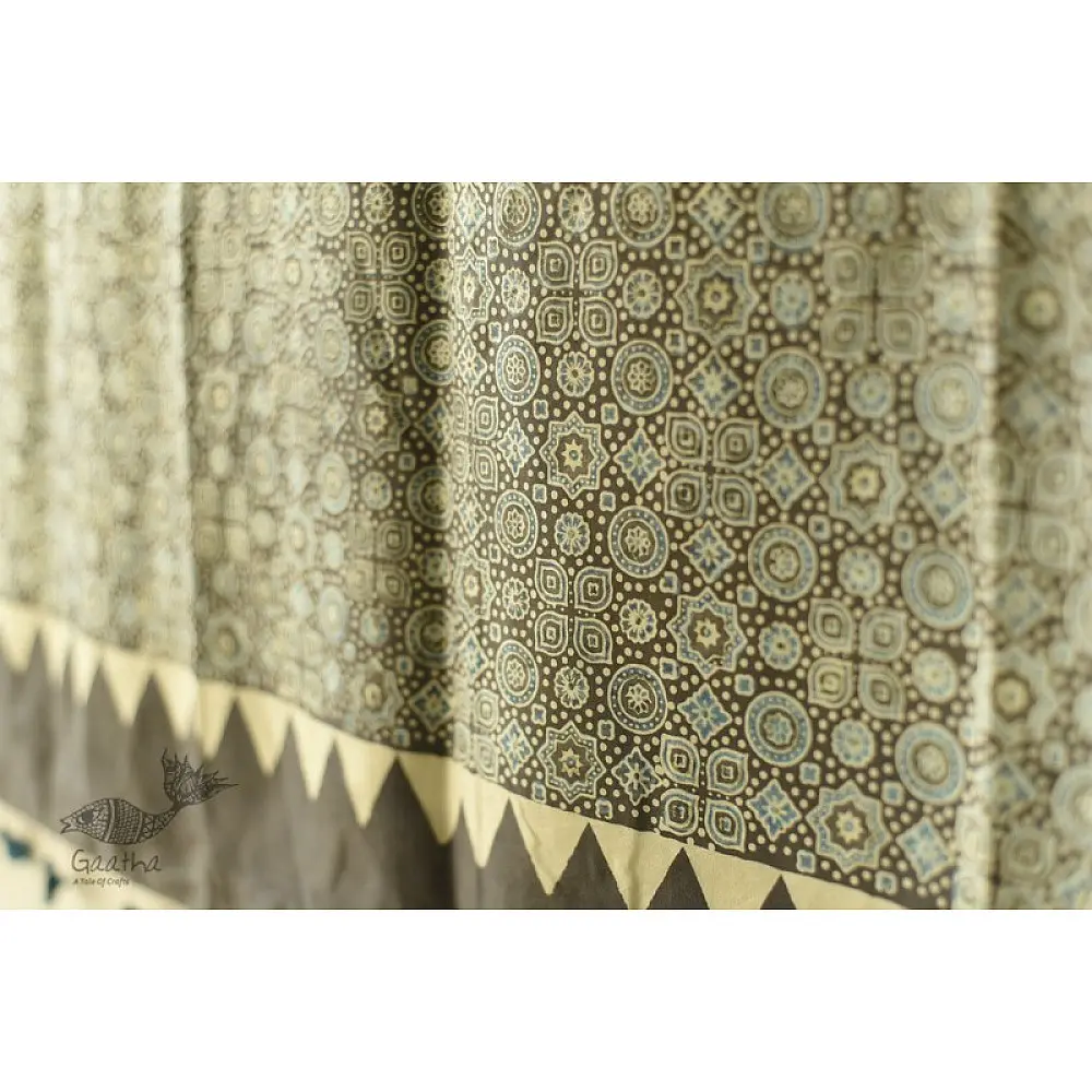 buy Ajrakh Mulberry Silk Dupatta