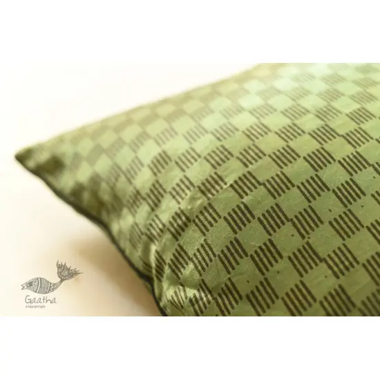 shop ajrakh block printed Mashru Cushion Cover