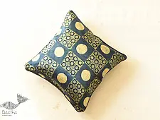 Ajrakh Printed Mashru Cushion Cover