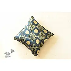 Ajrakh Printed Mashru Cushion Cover