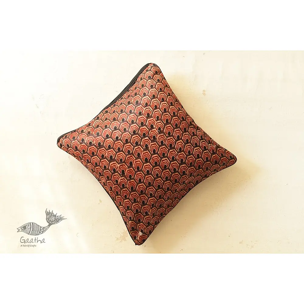 shop Mashru Cushion Cover ~ Ajrakh Printed