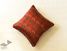 Cushion Cover Ajrakh Printed - 18" x 18"