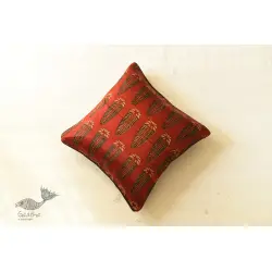 Cushion Cover Ajrakh Printed - 18" x 18"