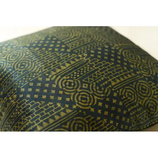 shop Mashru Block Printed ~ Ajrakh Cushion Cover