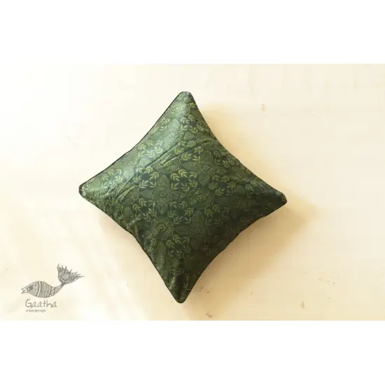 shop Mashru Block Printed ~ Ajrakh Cushion Cover