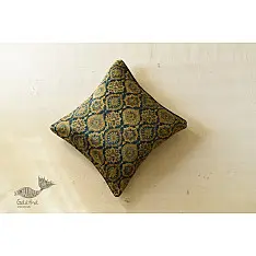 Ajrakh Block Printed ~ Cushion Cover . Mashru