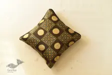 Mashru ~ Ajrakh Block Printed Cushion Cover