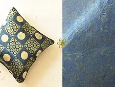 Ajrakh Printed Mashru Cushion Cover