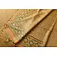 shop handmade ajrakh printed Tussar Silk saree
