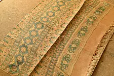 Tussar Silk Saree ~ Natural Dyed Ajrakh 