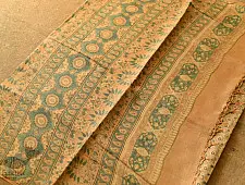Tussar Silk Saree ~ Natural Dyed Ajrakh 