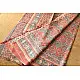 shop handmade ajrakh printed Tussar Silk saree
