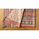 shop handmade ajrakh printed Tussar Silk saree