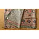 shop handmade ajrakh printed Tussar Silk saree