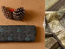 Ajrakh Printed Maheshwari Saree 