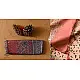 shop handmade ajrakh printed Tussar Silk saree