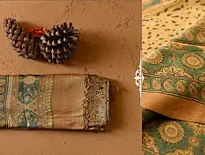 Tussar Silk Saree ~ Natural Dyed Ajrakh 