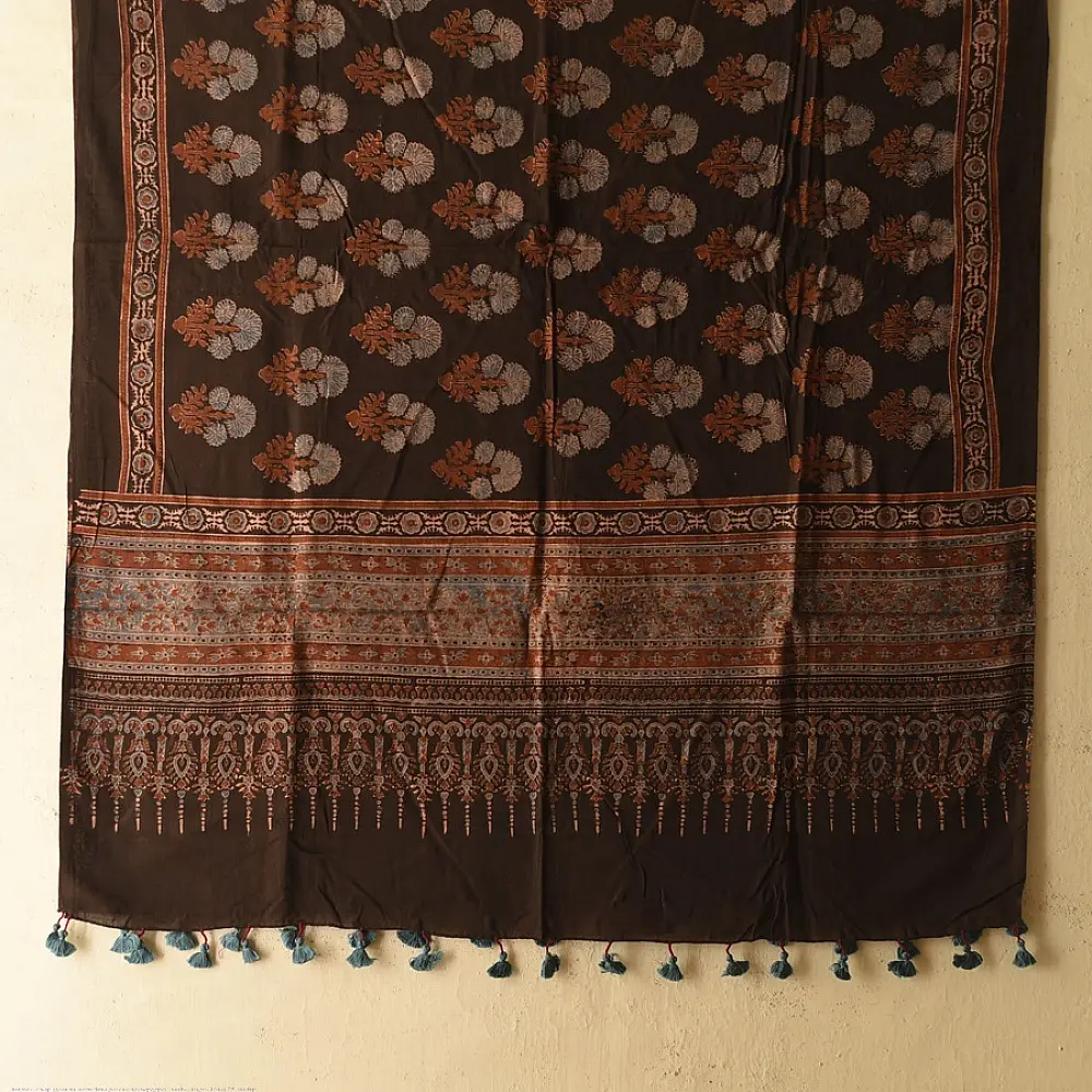 Shop Ajrakh Block Printed Pure Cotton Dupatta