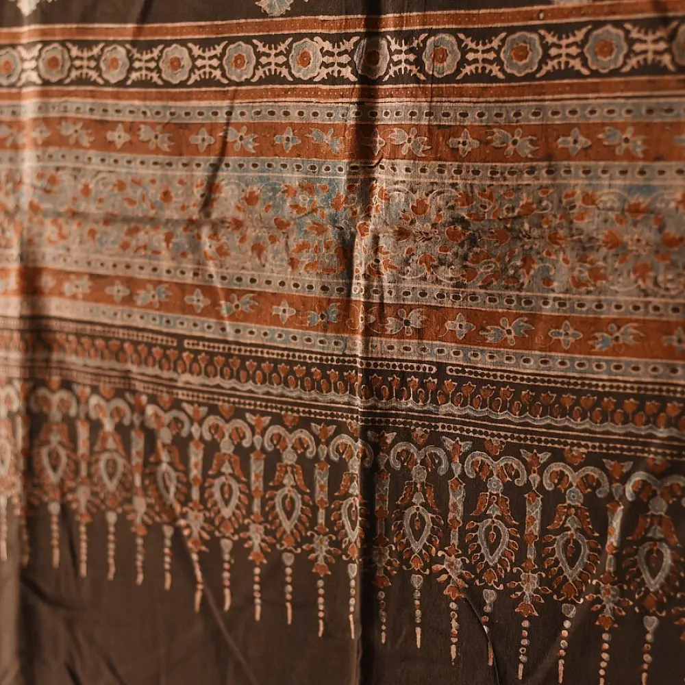 Shop Ajrakh Block Printed Pure Cotton Dupatta