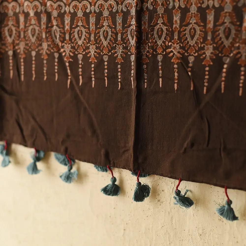 Shop Ajrakh Block Printed Pure Cotton Dupatta