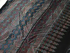 Shruti | Hand Block Printed - Ajrakh Modal Silk Saree