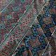 deep indigo blue madder red ajrakh modal silk saree hand block printed checkerboard chowk geometric jaal bundi medley polka dot pallu traditional ethnic wear sustainable luxury natural dyed with tassels